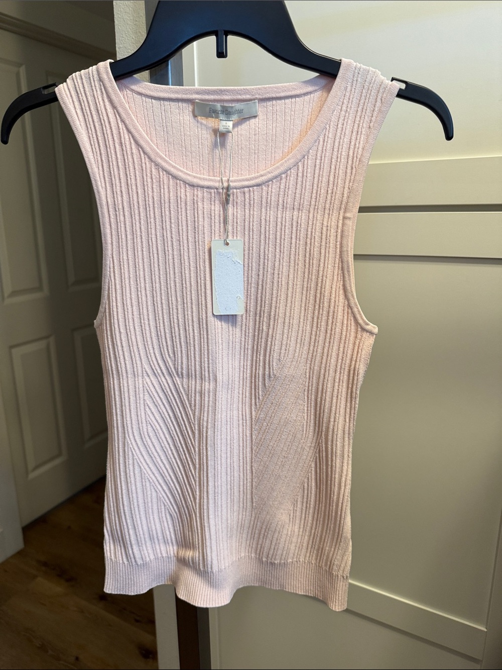 NWT Favorite Daughter Ribbed Tank Top in Pale Pink